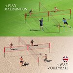 Four Square Volleyball Net Manufacturer - VN05A Cheap Price 4 Way Badminton Net 4 Way Volleyball Net