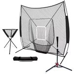 Baseball Practice Net Manufacturer - High Quality Portable Hitting Net Batting Tee Set and Ball Caddy Customized