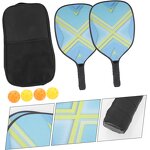 Pickleball Paddles Set Manufacturer - 2 Graphite Paddles with 1 Bag 2 Orange Indoor 2 Yellow Outdoor Pickleballs