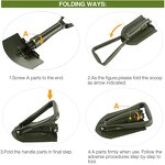 Garden Shovel Manufacturer - RGS01B Cheap Price Folding Shovel Head Survival Shovel for Camping
