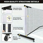 Pickleball Net Set Manufacturer - 22FT Professional Heavy Duty Customized Official Portable With Six Wheels