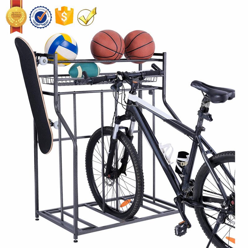 Bike Storage Rack Manufacturer - Portable Kids Bicycle Garage Organizer Sports 3 Bike Storage Rack for Garage