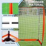 Soccer Goal Manufacturer - 6*4FT Portable Heavy Duty Steel Frame With Net for Backyard Soccer Game for Kids