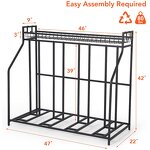 Bike Storage Rack Manufacturer - BSR01A Metal Stability Floor Bicycle Parking Garage Organizer 4 Bike Stand Rack With Storage