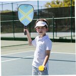 Pickleball Paddles Set Manufacturer - 2 Graphite Paddles with 1 Bag 2 Orange Indoor 2 Yellow Outdoor Pickleballs