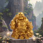 Buddha Angel Resin Ornaments Manufacturer - Golden Feng Shui Buddhism Garden Toys Sandplay Sand Tools Equipment Box