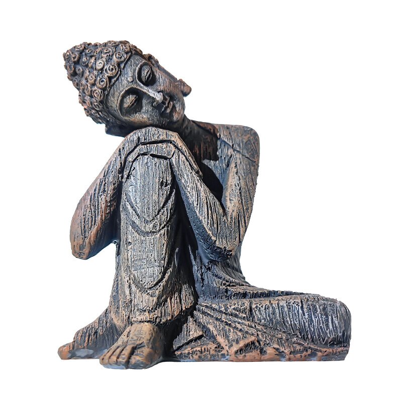 Buddha Statue Manufacturer - Hot Sale 17cm Resin Chinese-Style Contemplative for Fish Tank Aquarium Decorative Landscaping
