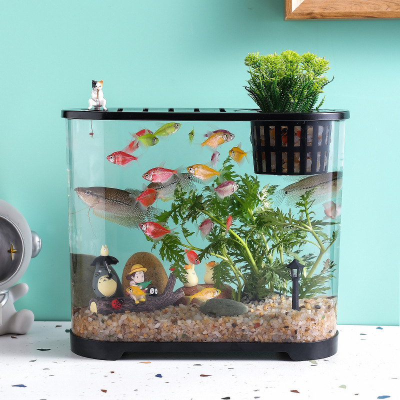 Goldfish Tank Aquarium Manufacturer - New Model Desktop Transparent Imitation Glass for Small Medium-Sized Spaces for Household