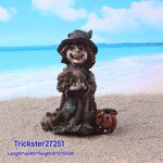 Halloween Resin Crafts Ornaments Manufacturer - Customizable Trick Treat Ghost Pumpkin Lantern Witch DIY Landscaping Decoration