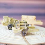 Resin Moss Micro Landscape Ornament Manufacturer - Hot-Selling Succulent Flower Pot Decoration Wheelbarrow Firewood Cart for Aquarium