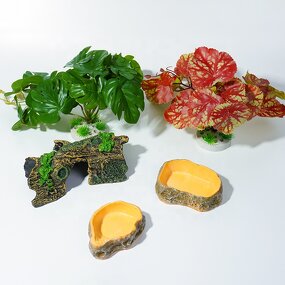 Aquarium Hiding Hole Cave Manufacturer - Climbing Platform Basking Platform Landscape for Reptile Amphibian Supplies Turtle Resin