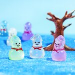 Christmas Snowman Ornament Manufacturer - Customizable Luminous Micro Landscape Plastic Small Desktop Decoration Accessory