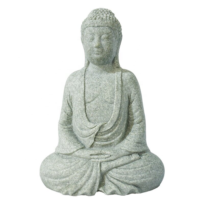 Buddha Fish Tank Decoration Manufacturer - New Arrival Eco-Friendly Sandstone Plastic Crafts Ornament Aquarium Accessories