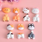 Resin Crafts Manufacturer - Micro Landscape Fun Cute Cartoon Cat Dog Head Butt Mini Ornament Garden Desktop Car Landscaping DIY