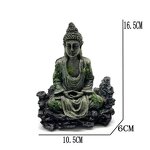 Buddha Statue Manufacturer - Fish Tank Ornament Rockery Water Grass Elegant Aquarium 16.5cm Resin Zen Landscape Decor GR1944