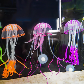 Artificial Silicone Jellyfish Manufacturer - Hot Selling New Cross-Border Sea Tank Wholesale Floating Fish Tank Aquarium Accessories