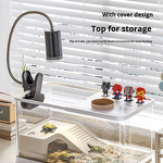 Brazilian Turtles Aquarium Manufacturer - New Model Small Medium Home Fish Tank with Ecological Landscaping for Living Room or Balcony