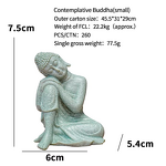 Buddha PVC Statue Manufacturer - High Quality Chinese Style Small Fearless Green Sandstone Finish for Home Decor for Fish Tank