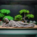 Buddha Statue Manufacturer - New Home Decorative Reclining Chinese-Style Resin Ornament for Fish Tank Landscaping Accessories