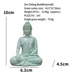 Buddha PVC Statue Manufacturer - High Quality Chinese Style Small Fearless Green Sandstone Finish for Home Decor for Fish Tank