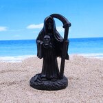 Little Death Resin Crafts Manufacturer - Customizable Eco-Friendly Black Robe Figure Model for Fish for Tank Decoration Home Souvenir