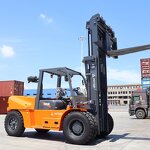 Diesel Forklift Manufacturer - Warehousing Equipment 10 Ton Heavy Duty CPCD100 with 3m Lifting Height Container with Dual Front Tyres