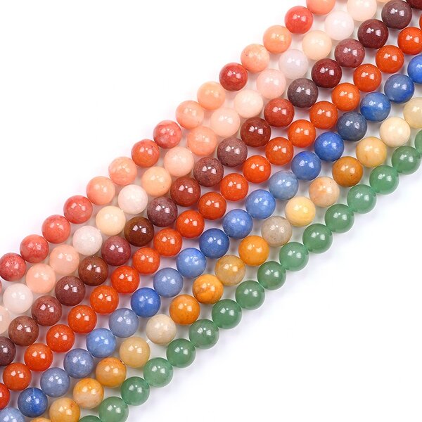 Aventurine Stone Beads Manufacturer - 10mm Round Natural Red Yellow Purple Blue Pink Green for Jewelry Making
