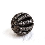 Micro Pave Cz Beads Manufacturer - DIY Jewelry Accessories Gold Silver Rose Gold Hollow Micro Paved Cz Diamonds Balls Spacer Beads
