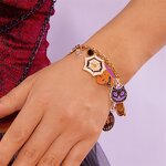 Halloween Bracelet Manufacturer - Ghost Face Human Skeleton Araneid Drop Oil Alloy Charms Lobster Clasp