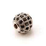 Cubic Zirconia Micro Pave Bead Manufacturer - Copper Metal Cubic Zirconia Micro Pave Charm Spacer Beads for Jewelry Making