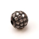 Cubic Zirconia Micro Pave Bead Manufacturer - Copper Metal Cubic Zirconia Micro Pave Charm Spacer Beads for Jewelry Making