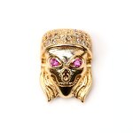 Spacer Beading Material Manufacturer - DIY Handmade Gold Jewelry Accessories Skull Shape Brass Micro Pave Spacer Bead for DIY Bracelet Making