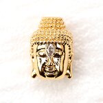 AAA CZ Spacer Beads Manufacturer - Buddha Head Shape Micro Pave Diy Beads for Diy Jewelry Making
