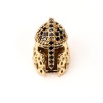 Micro Pave Jewelry Spacer Bead Manufacturer - DIY Handmade Jewelry Accessories Helmet Shape Cubic Zirconia Rondelle Spacer Bead