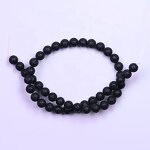 Lava Stone Beads Manufacturer - 8mm Natural Electroplated Lava Rock Round Gemstone Loose Beads for Jewelry Making