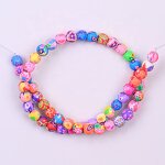 Polymer Clay Beads Manufacturer - 6 8 10 12mm Round Colourful Summer Beach Beads Printed Beads for Jewelry Making