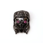 Spacer Beading Material Manufacturer - DIY Handmade Gold Jewelry Accessories Skull Shape Brass Micro Pave Spacer Bead for DIY Bracelet Making