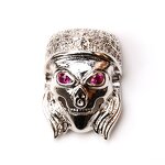 Spacer Beading Material Manufacturer - DIY Handmade Gold Jewelry Accessories Skull Shape Brass Micro Pave Spacer Bead for DIY Bracelet Making