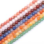 Aventurine Stone Beads Manufacturer - 8mm Round Natural Blue Green Pink Red Purple for Jewelry Making DIY