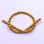 Lava Stone Beads Manufacturer - 8mm Natural Electroplated Lava Rock Round Gemstone Loose Beads for Jewelry Making