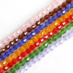 Crystal Beads Manufacturer - 3mm Rhombus Faceted High Quality Glass Beads Loose Beads for Jewelry Making