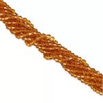 Crystal Beads Manufacturer - 3mm Rhombus Faceted High Quality Glass Beads Loose Beads for Jewelry Making