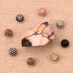Cubic Zirconia Micro Pave Bead Manufacturer - Copper Metal Cubic Zirconia Micro Pave Charm Spacer Beads for Jewelry Making