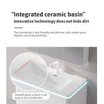 Bathroom Vanity Manufacturer - Sintered Stone ultra Moden Cabinets Modern Floating Ceramic Integrated with Double Single Sink