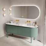 Bathroom Vanity Manufacturer - Customized Hi-End Double Sink Style Waterproof Modern Bathroom Cabinet