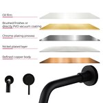 Basin Mixer Faucet Manufacturer - Brushed European Hot/Cold Water Stainless Steel Modern Dual Handle Black Finish Wall-Mounted Tap