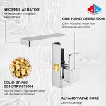 Basin Faucet Manufacturer - Modern Single-Hole Mount Stainless Steel Wall Deck Mounted Hot Cold Water Mixer Tap Single Handle Metered