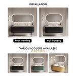 Bathroom Vanity Set Manufacturer - Hot Selling Washbasin Cabinet With Smart Lighted Mirror and Sintered Stone Sink