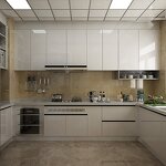 Kitchen Island Table Manufacturer - Cabinet Factory Supply Modern High Glossy Lacquer for Home Italian White 1 Set