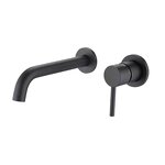 Basin Mixer Tap Manufacturer - Matte Black Stainless Steel Wall-Mounted with Single-Handle Hot/Cold Water Control